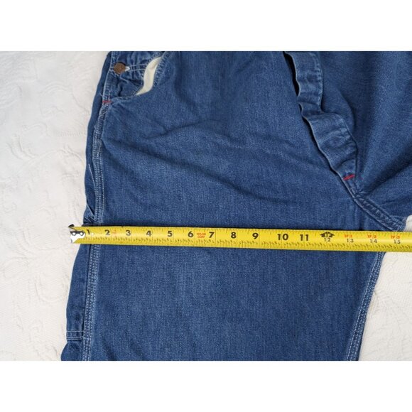 Big Mac Bib Overalls Denim Overalls square bak 44” X 27” no tag Union Made 60s? - Picture 13 of 16